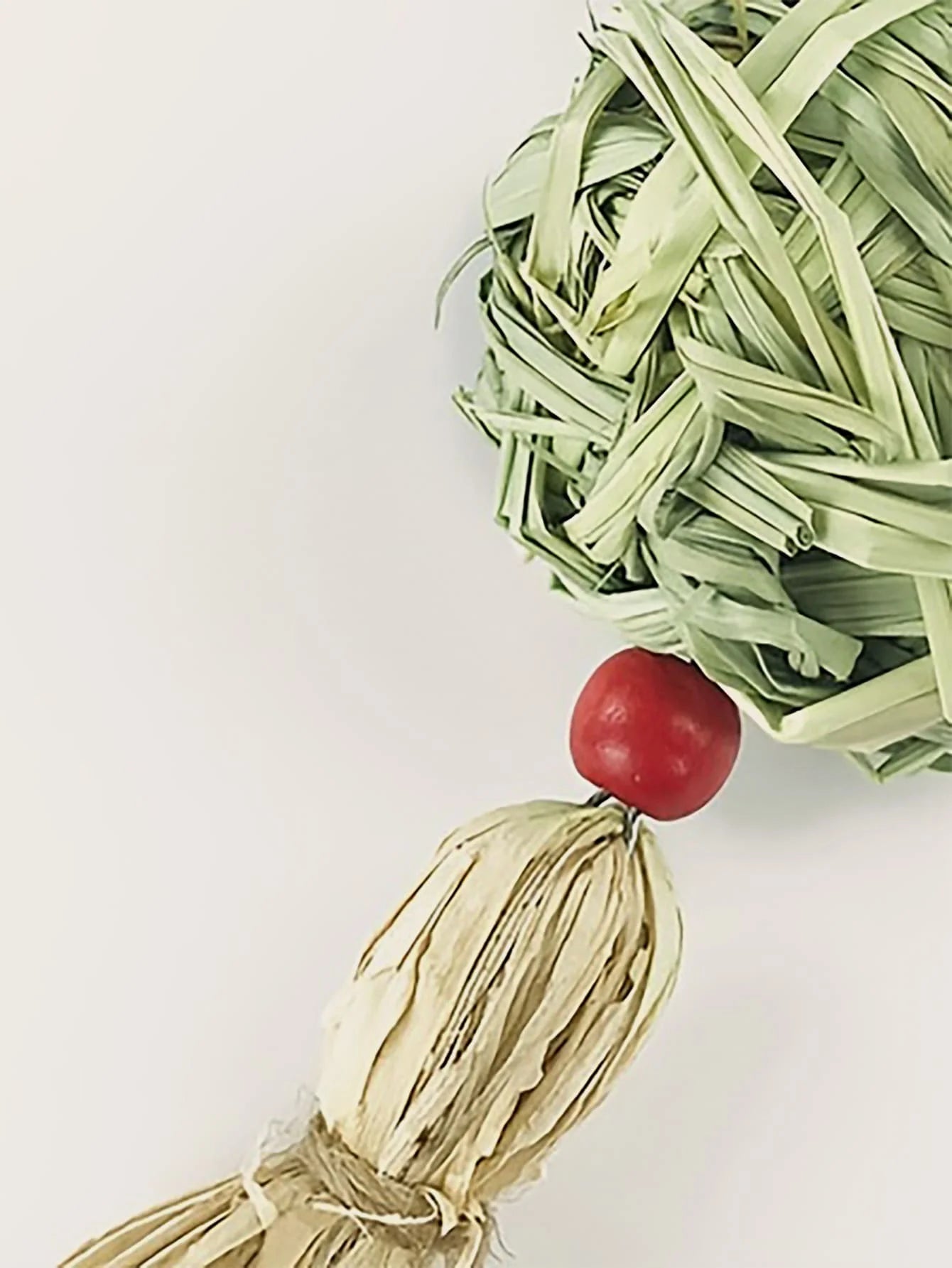 1PC-Pet rabbit grass woven ball hanging string rabbit grinding toy