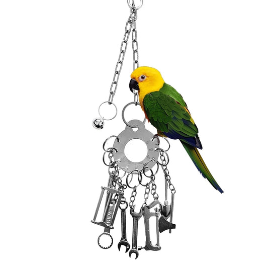 Parrot Toy Gnawing Climbing Large Medium-sized Diamond Gray Machine Puzzle Bird Cage Display Rack Hanging