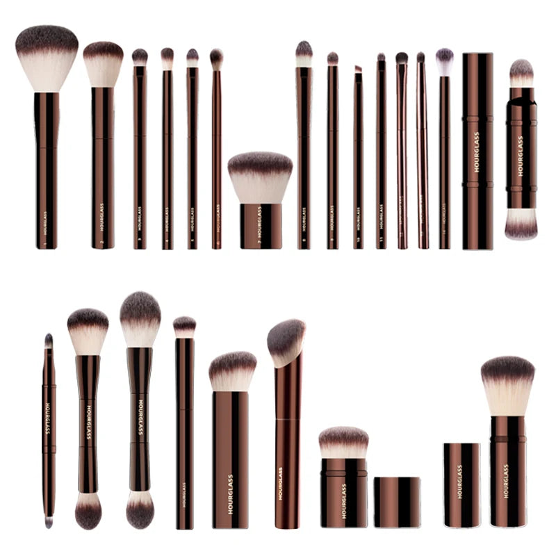 Hourglass Complete Makeup Brush Set for Flawless Application with Foundation Concealer Blush Bronzer Eyeshadow and Eyeliner Brushes