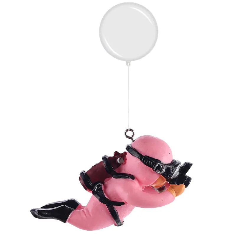 Fish Tank Decoration Resin Landscaping Small Ornaments Mini Diver Glow Aquarium Decor Floating Ball Aquarium Accessories