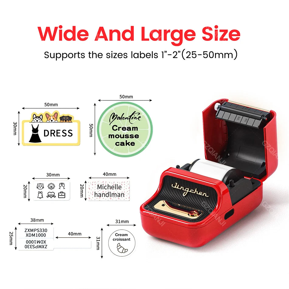 Niimbot B21 B1 Wireless Thermal Label Printer with Self-Adhesive Labels and 5 Roll Set for Efficient Organization