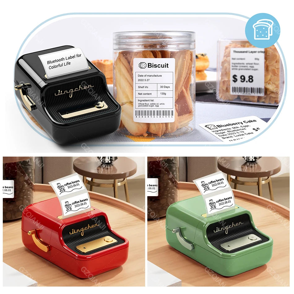 Niimbot B21 B1 Wireless Thermal Label Printer with Self-Adhesive Labels and 5 Roll Set for Efficient Organization