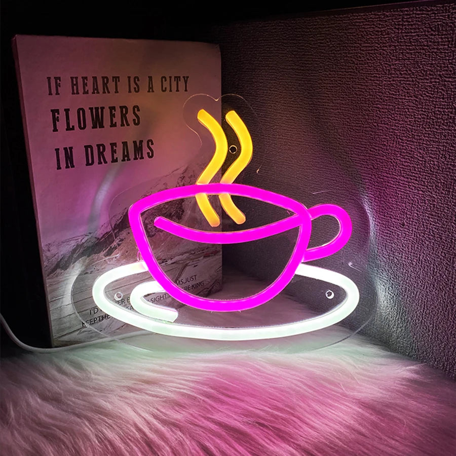 Coffee Neon Sign Super Bright LED with USB Power Supply