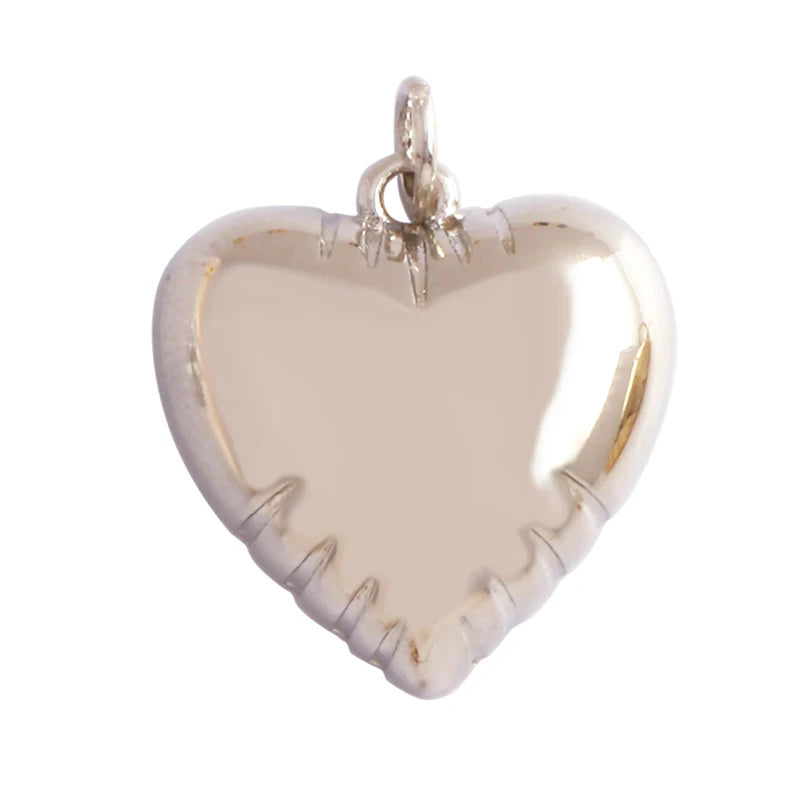 Classics Love Heart Star Zircon Focal Charm Pendant 18K Gold Plated Shell Pearl Jewelry