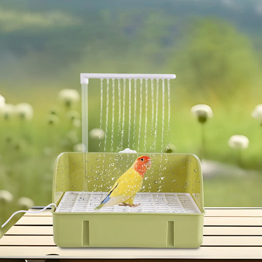 Parrot Shower Basin With Automatic Circulation,Bago Bird Shower, Bird Bathtub,Large Shower Basin,Bird cleaning supplies