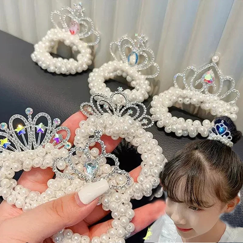 New Fashion Pearl Crown Princess Hair Bands for Girls