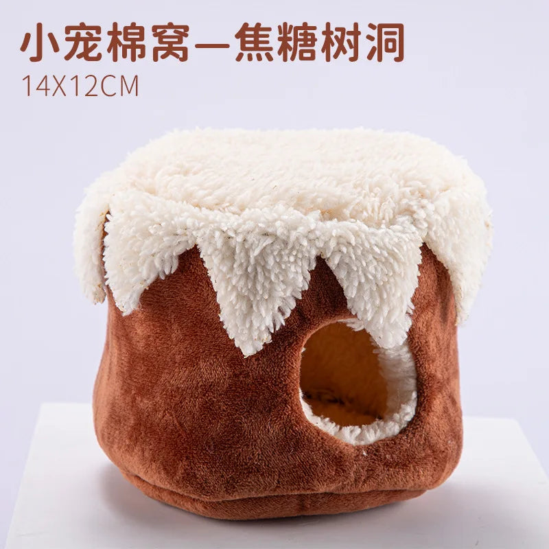 Hamster Beds Hamster Hideout for Guinea Pig Accessories Hamster Cage Rodents Hammock Rabbit Bed House Supplies צעצועים לאוגר