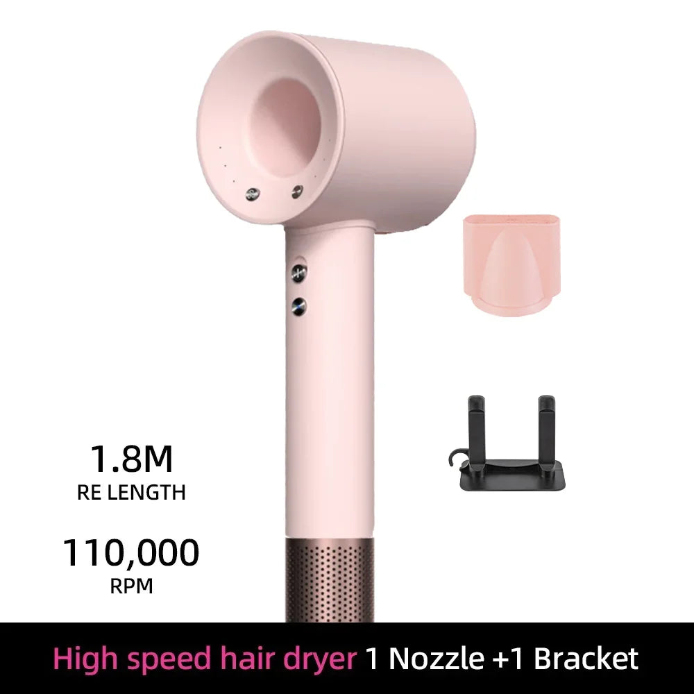 Negative ion hair dryer with high speed and no blades High power silent and quick drying Portable, suitable for home and travel