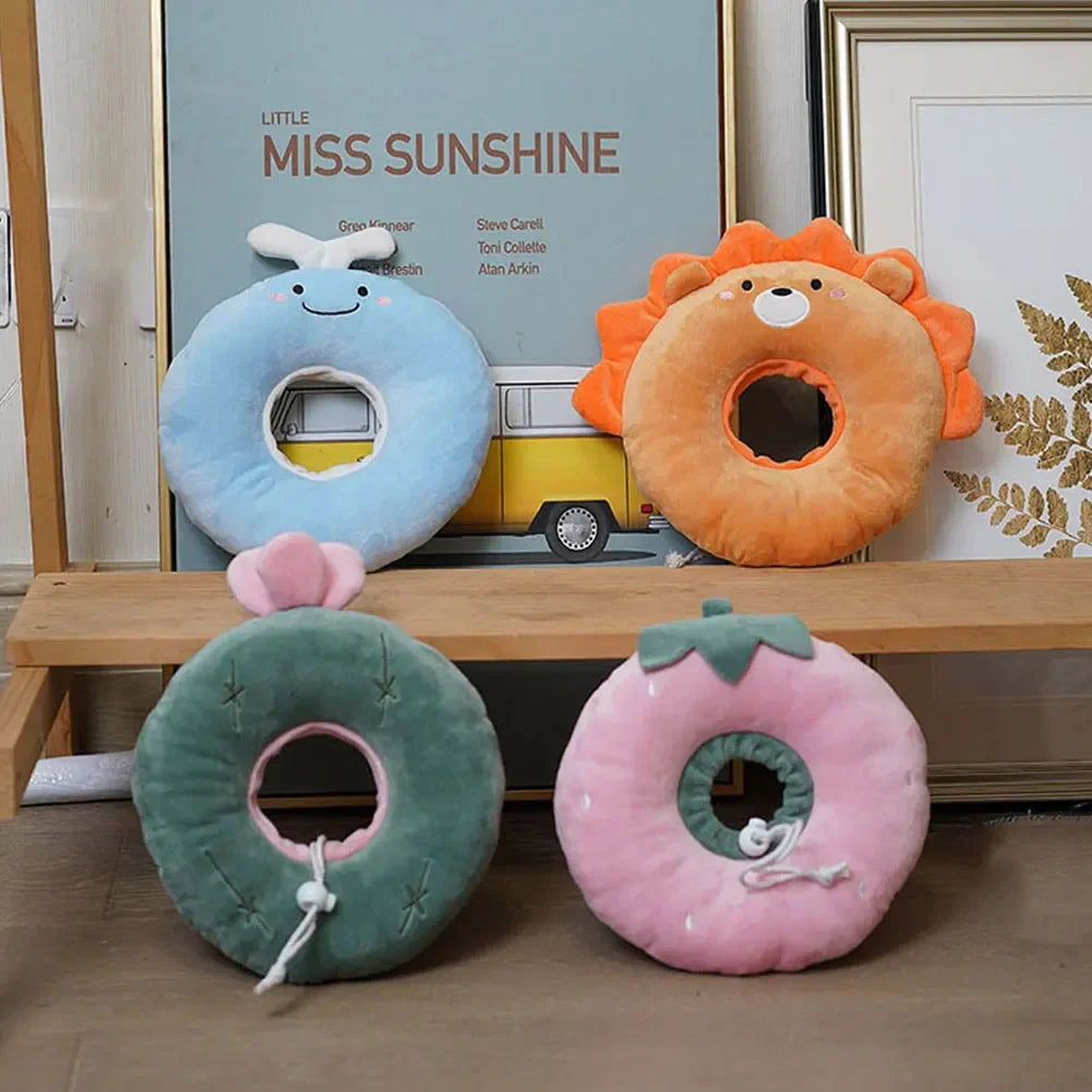 Pet Cat E-Collar Recovery Cone Protection Collar Adjustable Cotton Blends Neck Recover Collar Printed Elizabeth Circle for Cat