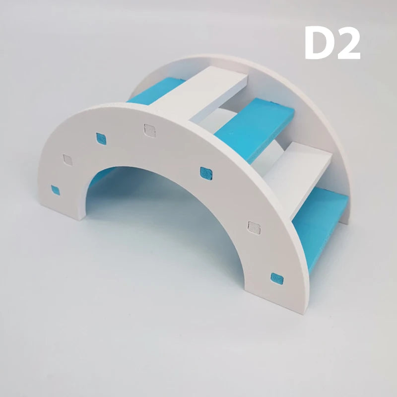1PC Hamster Toys Wooden Rainbow Bridge Nest Seesaw Swing Toys Small Animal Activity Climb Toy DIY Hamster Cage Pet Supplies