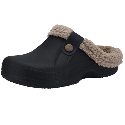 Crestar Women and Men Fur Lined Clogs Memory Foam Slippers