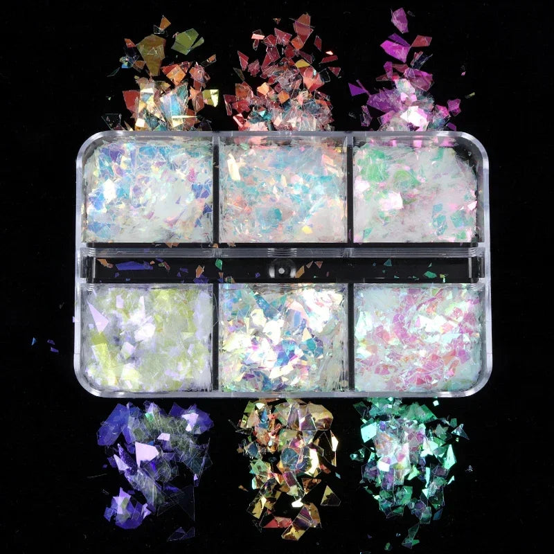 Holographic Glitter English Alphabet Flakes For DIY Resin