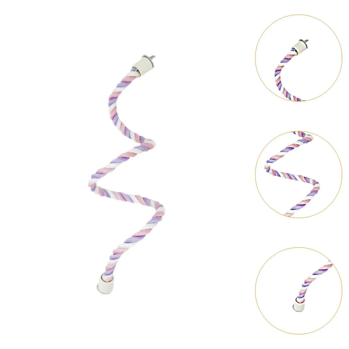 Rope Perch for Bird Cages Spiral Rope Perch Ladders Climbing Cage Stand Pole