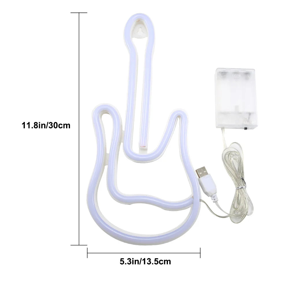 USB/Battery LED Neon Sign Lights Musical Note Wall Art Decor