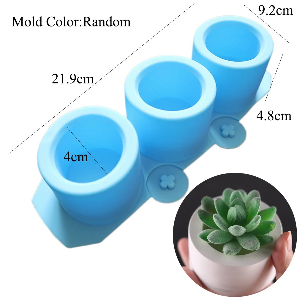 Square Silicone Flowerpot Mold for DIY Concrete Planters