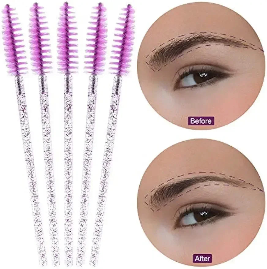 500 or 1000 Pieces Disposable Mascara Wands Eyelash Brush Spoolies for Eyebrow and Eyelash Extensions Colorful Beauty Tools