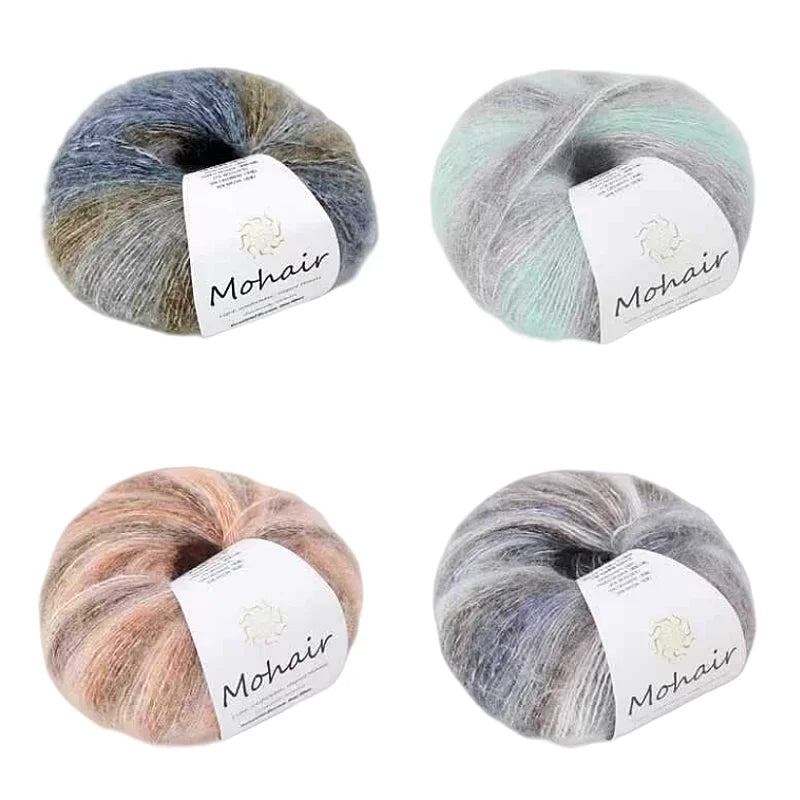 Gradient Mohair Soft Cotton Yarn for Baby Sweater Hat Scarf