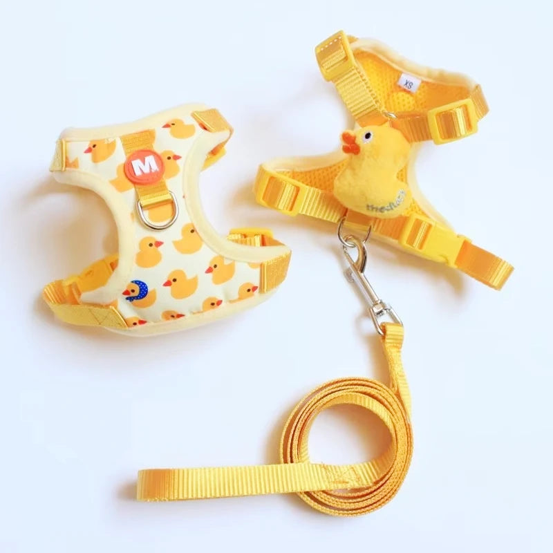 No Pull Cat Harness and Leash Set for Walking Escape Proof, Adjustable Nylon Mesh Cute Cat Harness for Cats Small Medium Dogs