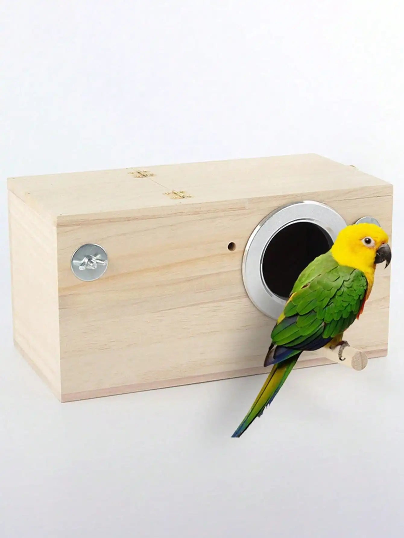 Parakeet Nest Box Bird House Wood Breeding Box Parrot Mating Box, Hamster Nest, Suitable For Lovebirds, Cockatoos, Budgies, Finc