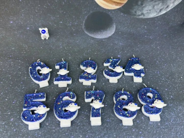 DIY Digital Birthday Wax Planet Universe Cake Candles