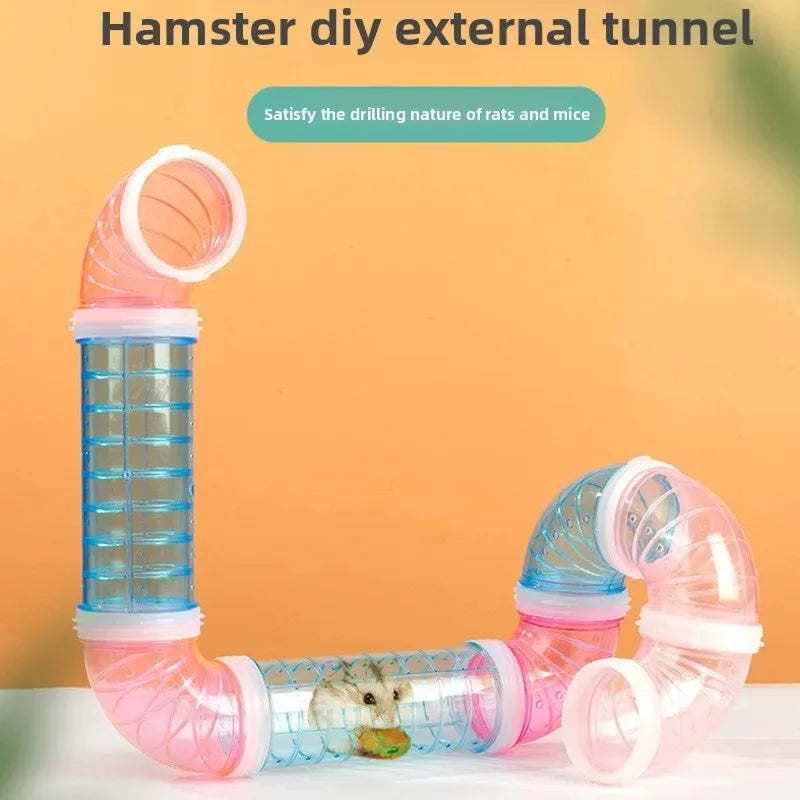 5.5cm Hamster Maze Toy DIY Cage Remodel Tunnel Set U Pipe Sports Accessories Pipeline Tubes for Small Pets Exercise Fun