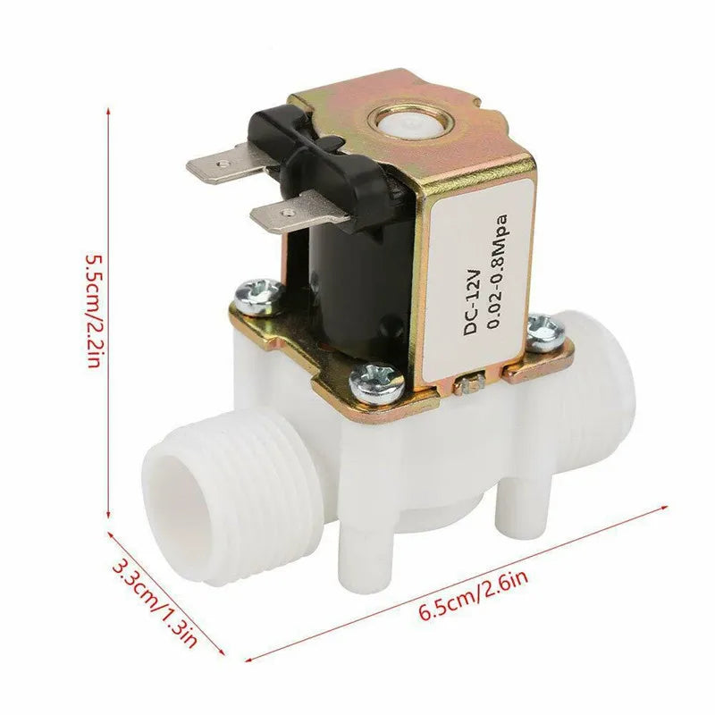 Válvula solenoide eléctrica de plástico normalmente cerrada, interruptor controlador de presión de agua y aire magnético, CA 220 V, CC 12 V, 24 V, 1/2" 3/4"