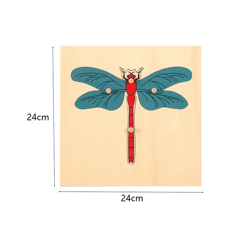 Montessori Wooden Panel Puzzles for Kids Age 3-6 Cognitive Animal and Insect Learning Toys
