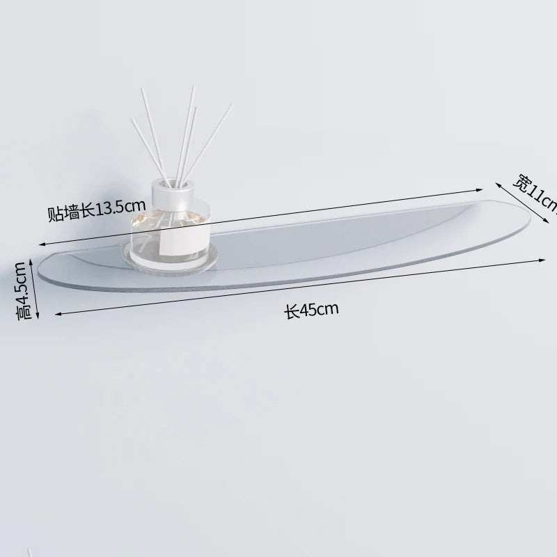 Colorful Acrylic Floating Shelf Invisible Storage Rack for Bathroom Kitchen Living Room