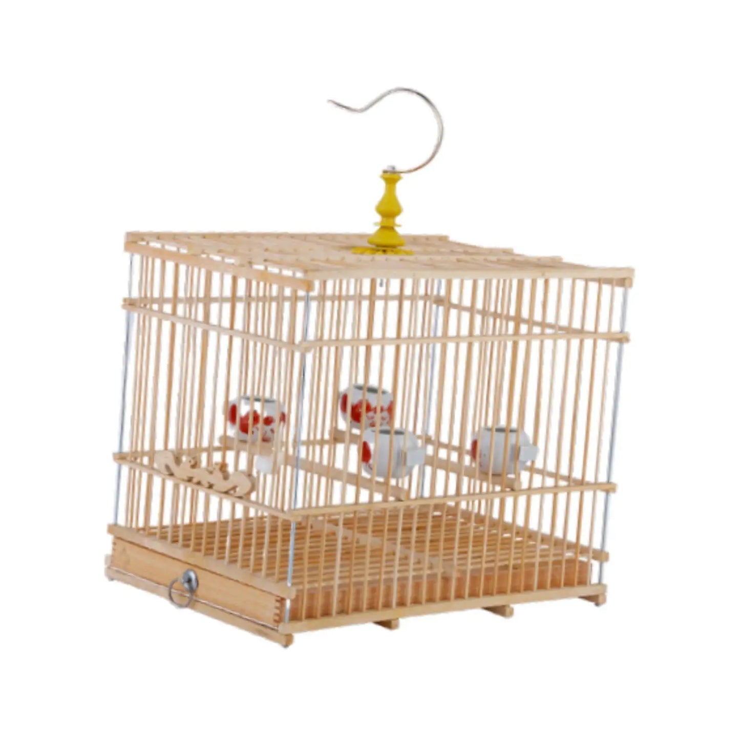 Bird Cage Birds Nest House with Food Cup Hanging Pet Supplies Parrot Stand Cage