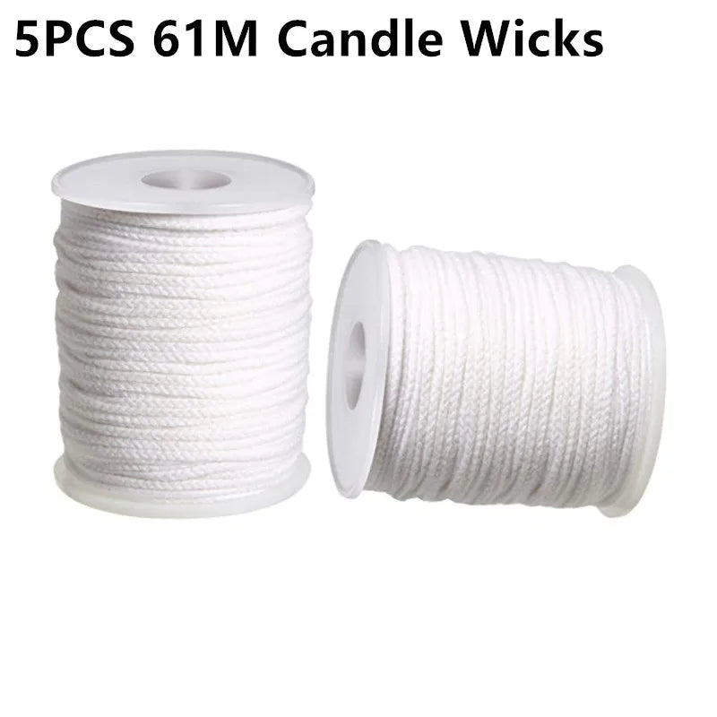 DIY Wax Core 61 M Long Cotton Woven Candle Lamp Wick Kit