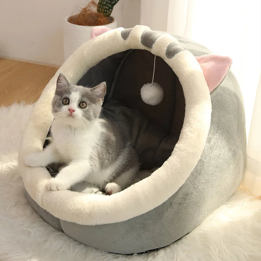 Pet Tent Cave Bed for Cats Small Dogs Self-Warming Washable