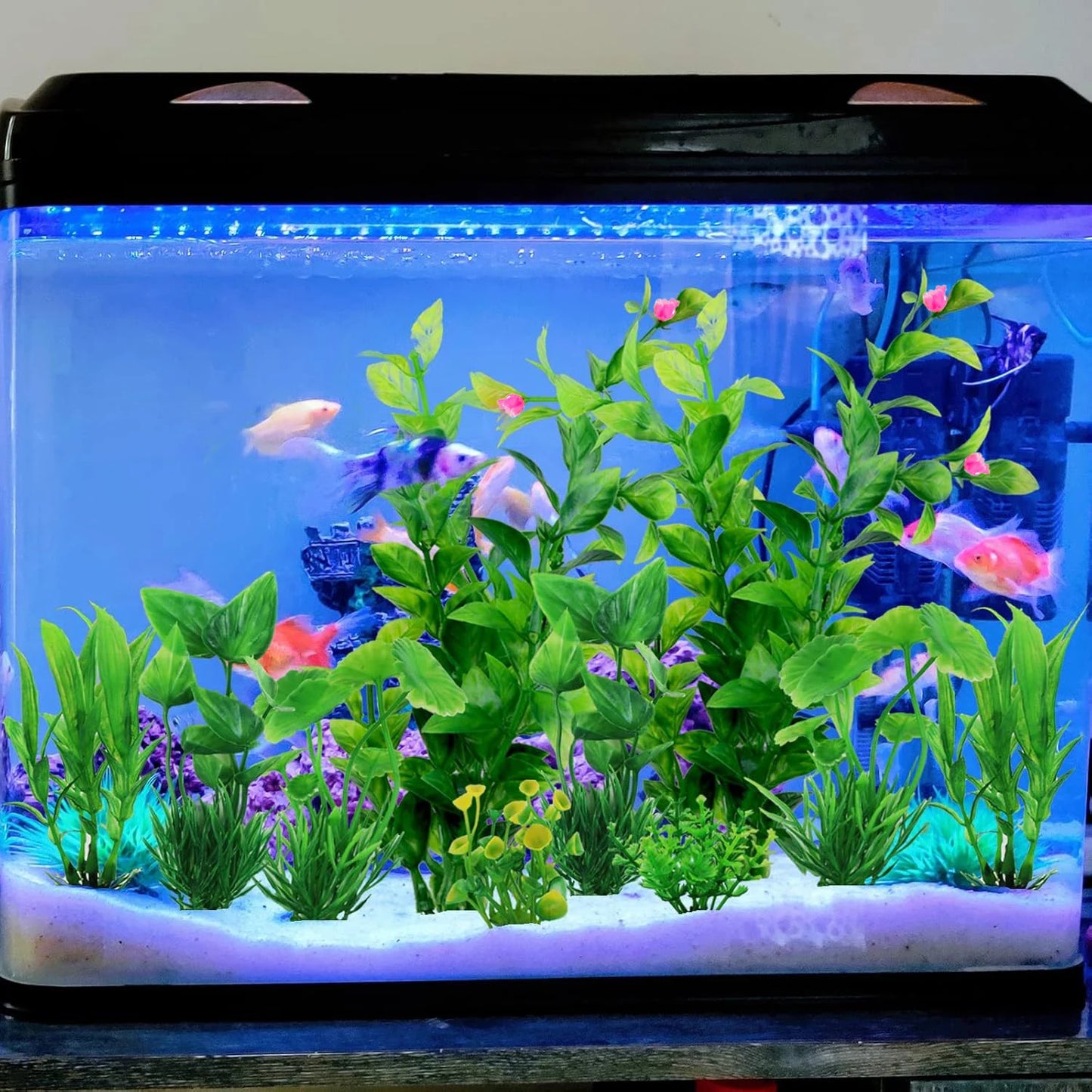 Fish Tank Accessories Green Plants 10pcs Green Fish Tank Decorations Aquarium Artificial Plastic Plants Decor Plastic Plants
