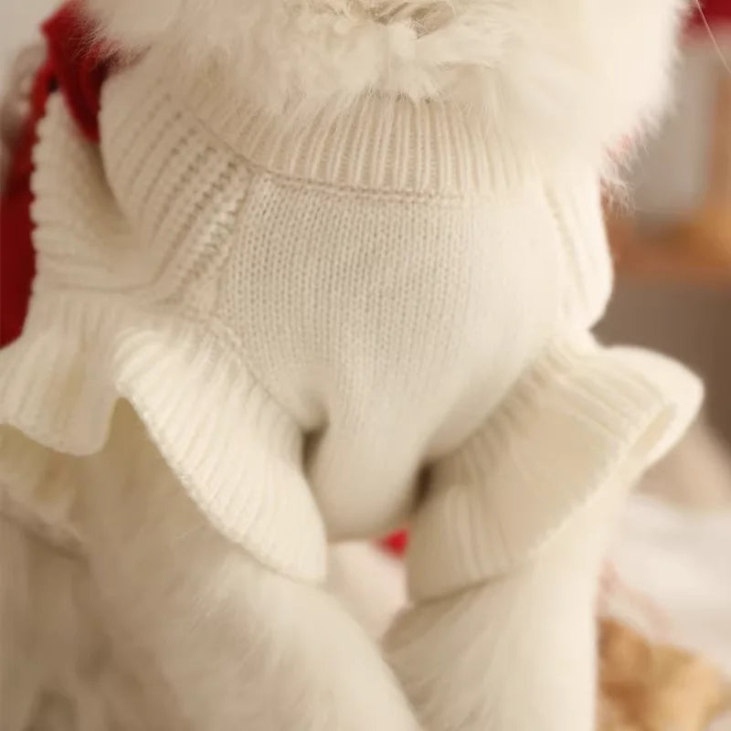 HOOPET Cat Clothes Cat Cat Muppet Autumn and Winter Devon Christmas's Sweater Pet Winter Kitten Warm Winter Anti-shedding