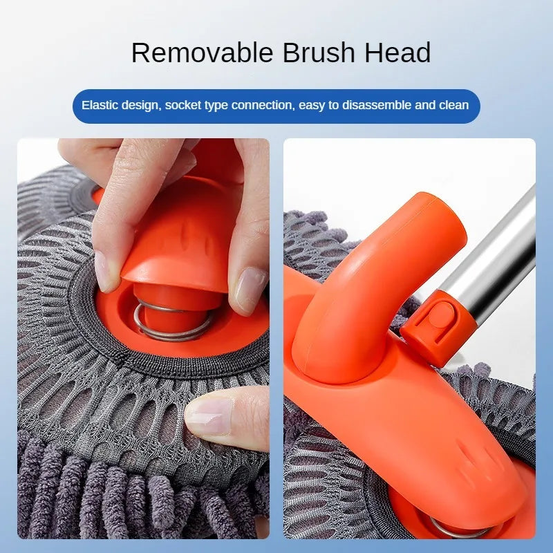 LEIBOO Telescopic Car Cleaning Brush Mop with Double Brush Head for Roof and Window Washing