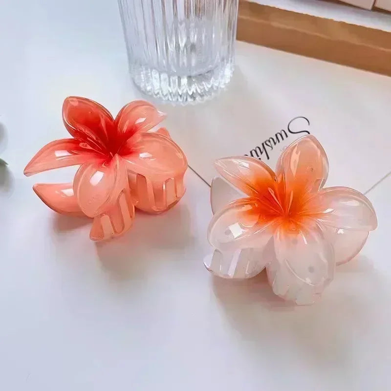 Fashion Egg Flower Hair Clips for Women Bohemia Style Flower Large Hair Claw Hairpin Beach Vacation Girls Hair Accessories