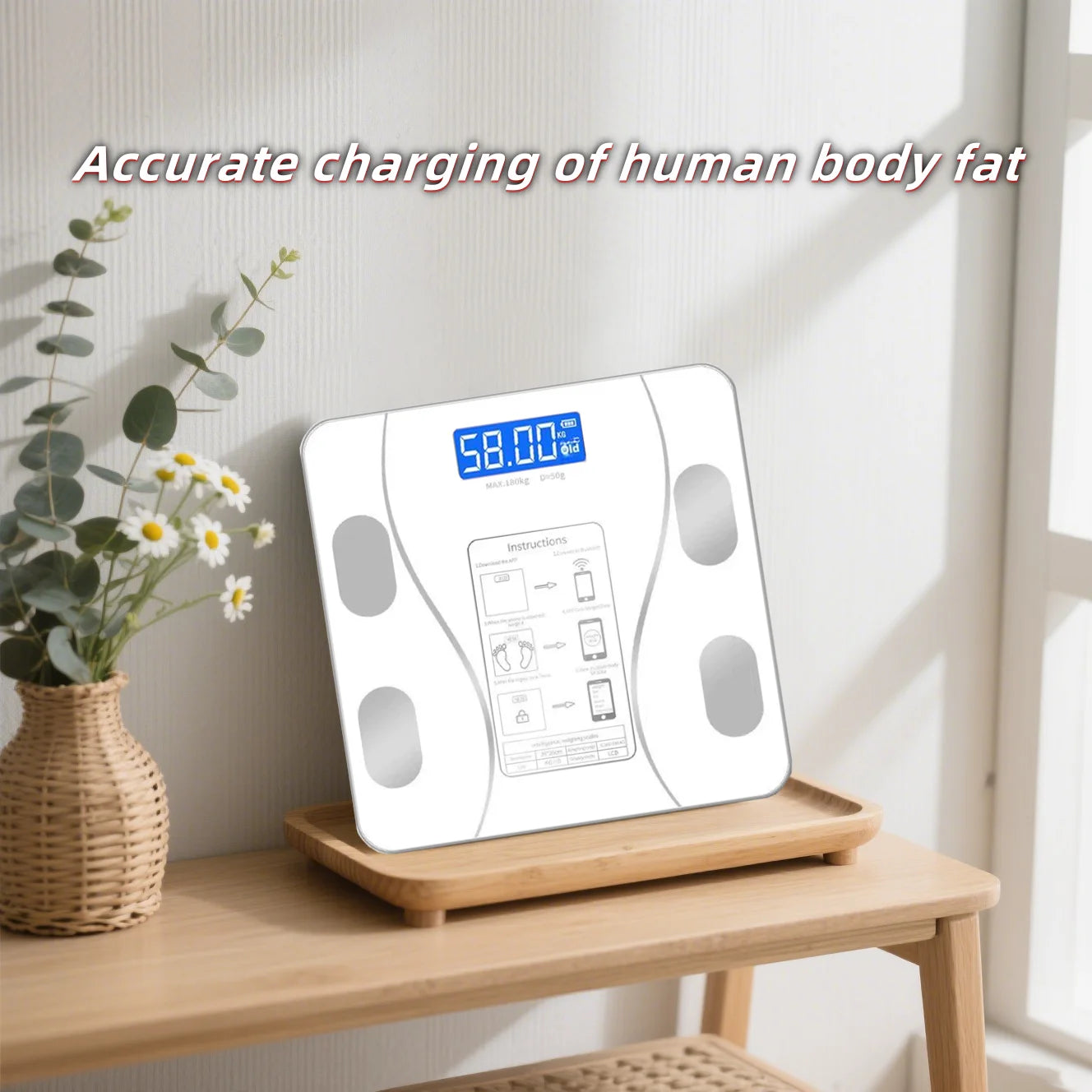 Weight scale, special intelligent and accurate weight scale, suitable for small electronic body fat scale new model