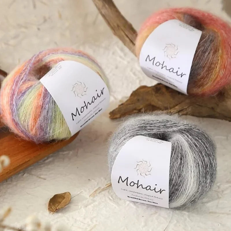 Gradient Mohair Soft Cotton Yarn for Baby Sweater Hat Scarf