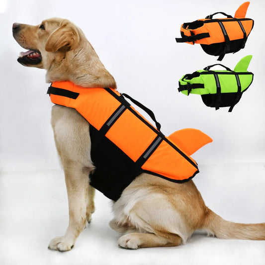 Dog Life Jacket with Rescue Handle, Reflective Dog Harness Life Vest for Swimming Boating Puppy for Small Medium Large Dogs