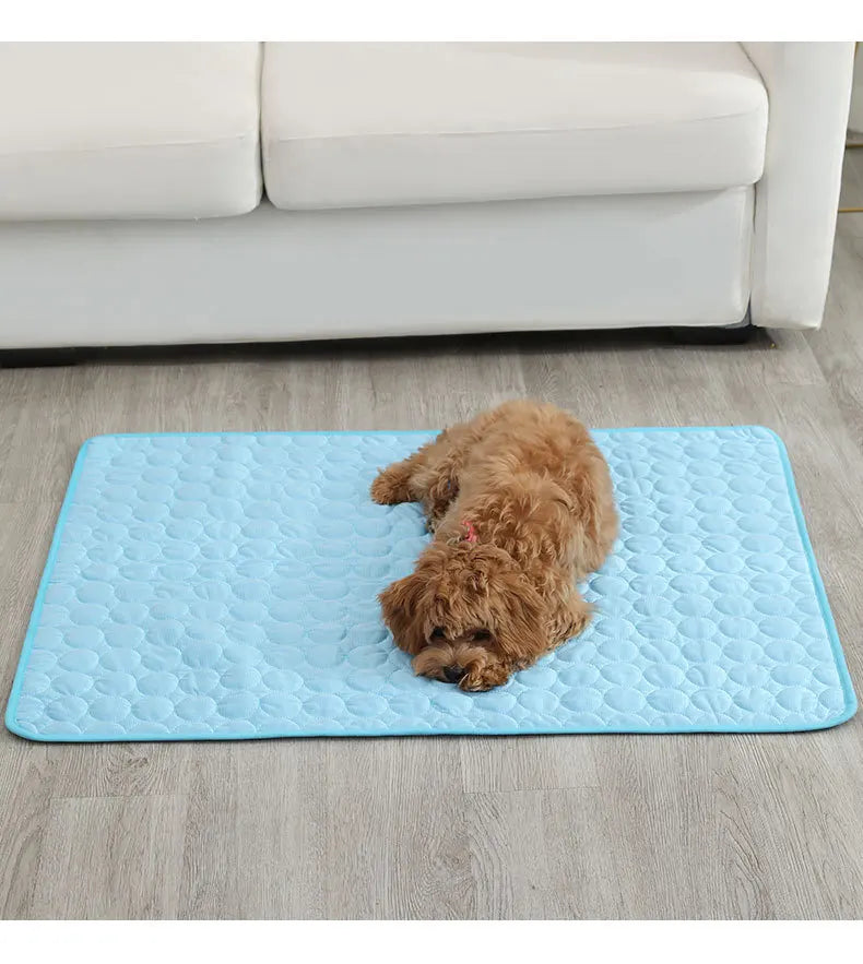 Dog Cooling Mat Summer Pad Breathable Washable Pet Bed