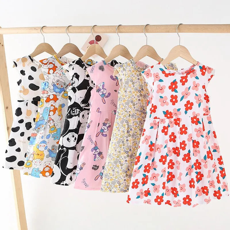 Girl's Dress New Style Big Child Princess Skirt Summer Sleeveless CHILDREN'S Dress Vest Skirt