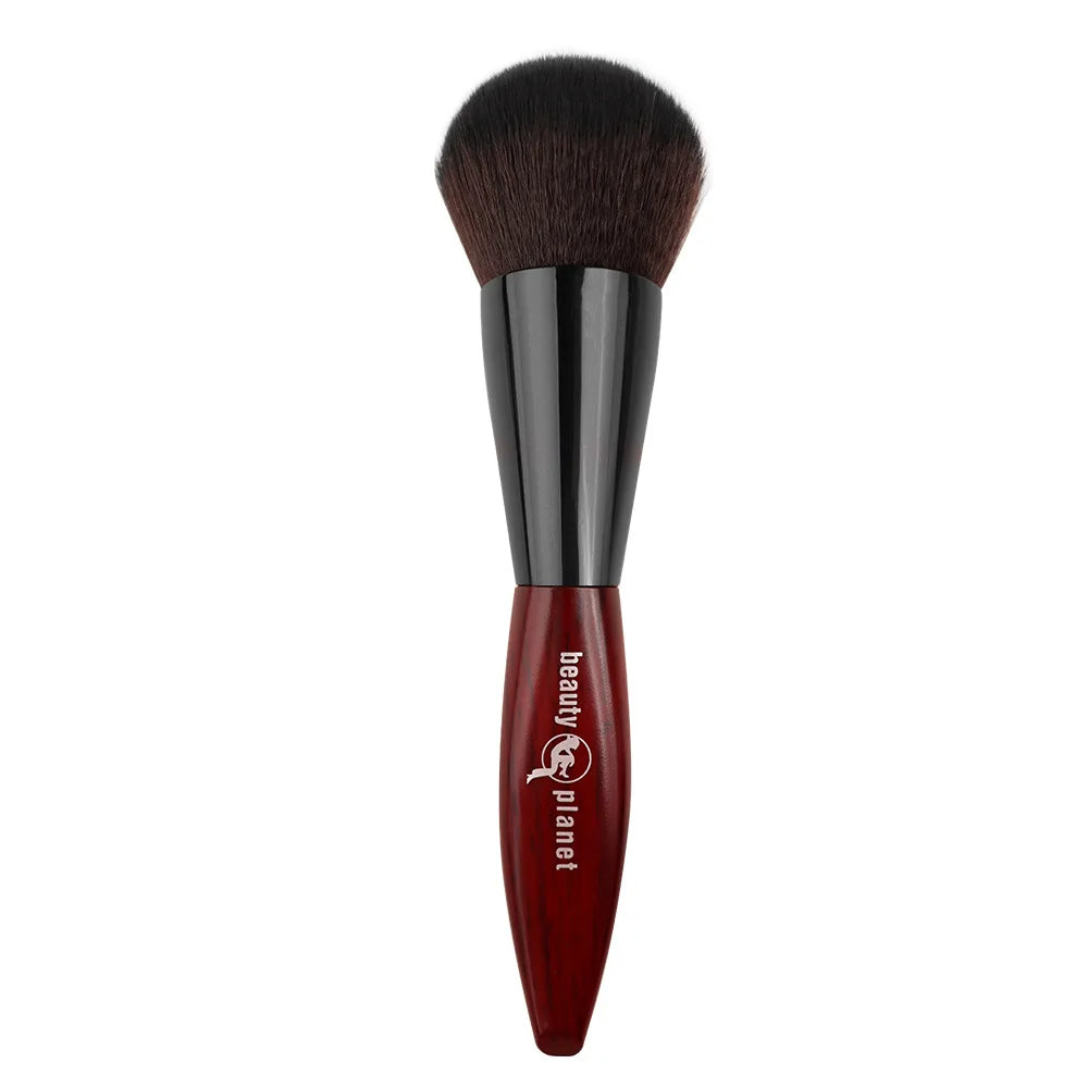 Beauty Planet Luxury Natural Horse Hair Powder Foundation and Blush Brushes Professional Makeup Tools
