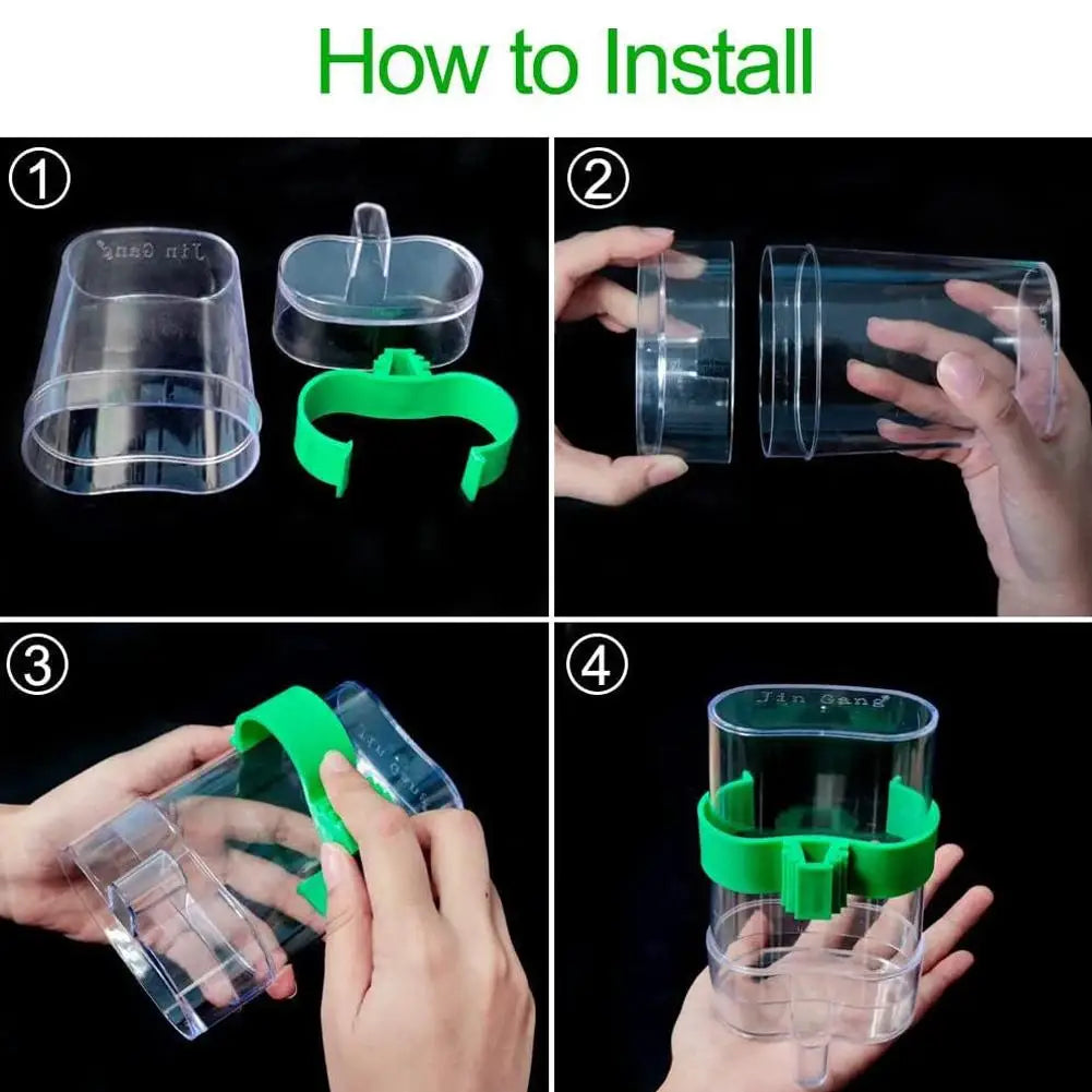 Automatic Bird Water Dispenser Bird Drinking Feeder Transparent Bird Cage Water Fountain for Budgie Cockatiel Lovebird Canary