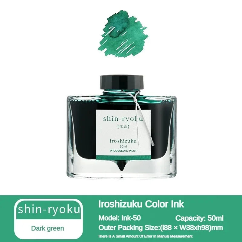 Pilot 25 Color 50ml Fountain Pen Ink Set with Glass Bottles for School and Office Use