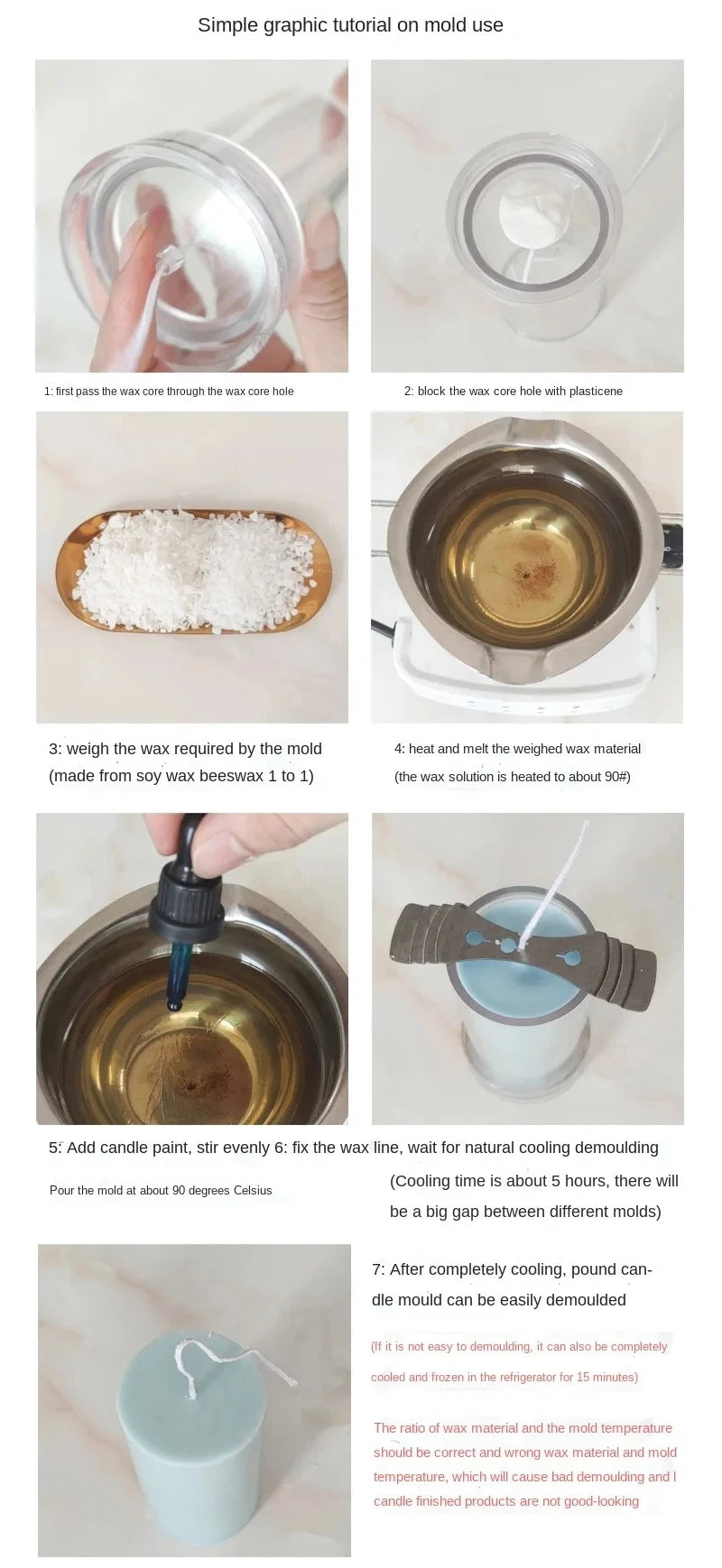 5-10cm Spherical Candle Mold Kit for DIY Aromatherapy Crafts