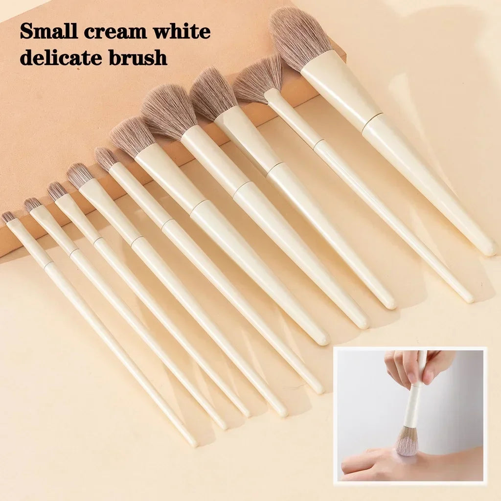 10 Creamy Makeup Brush Sets, A Complete Set of Ultra-Soft Contouring Brushes, Concealer for Beginners