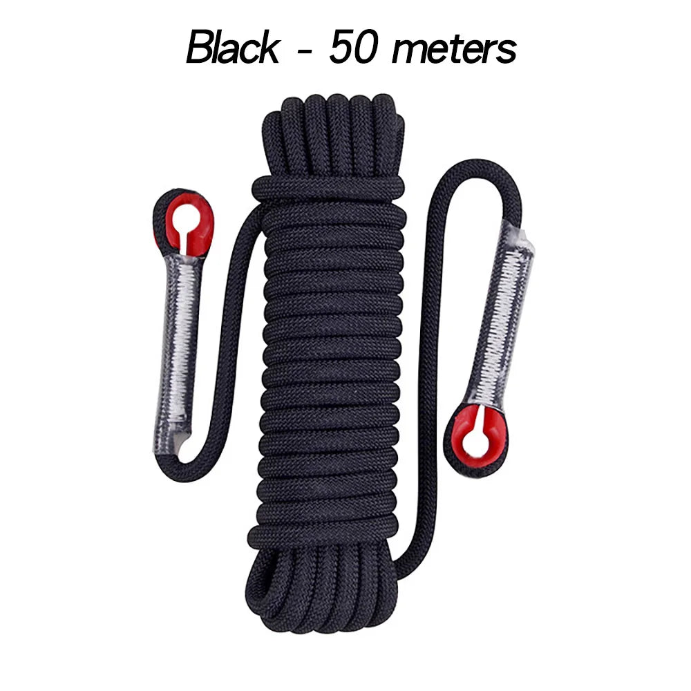 12mm 50m Outdoor Climbing Rope Static Rescue Rope for Mountaineering and Emergency Survival Gear