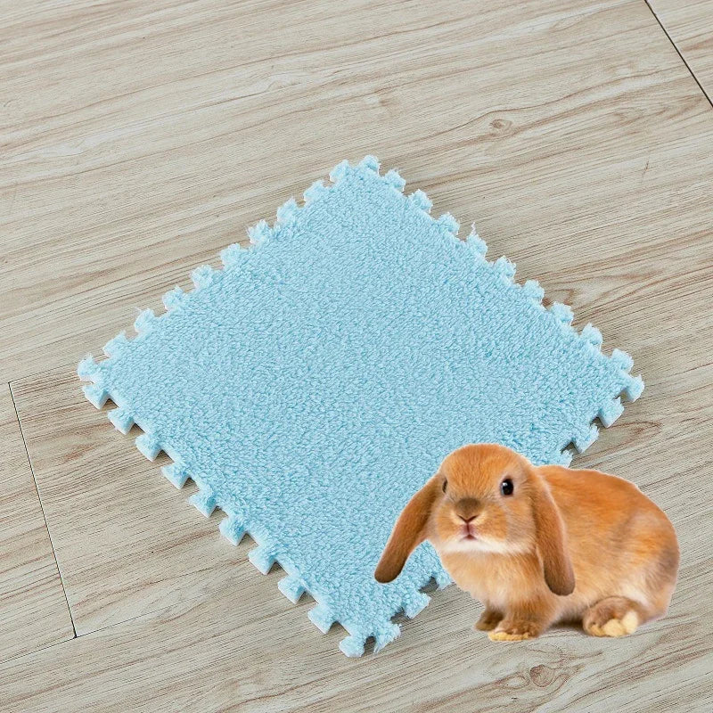 4/10Pcs Rabbit Guinea Pig Cage Liner Small Pet Items Anti Slip Bedding Mat Pee Pad for Hamsters Soft Warm Rabbit Sleep Mat Bed