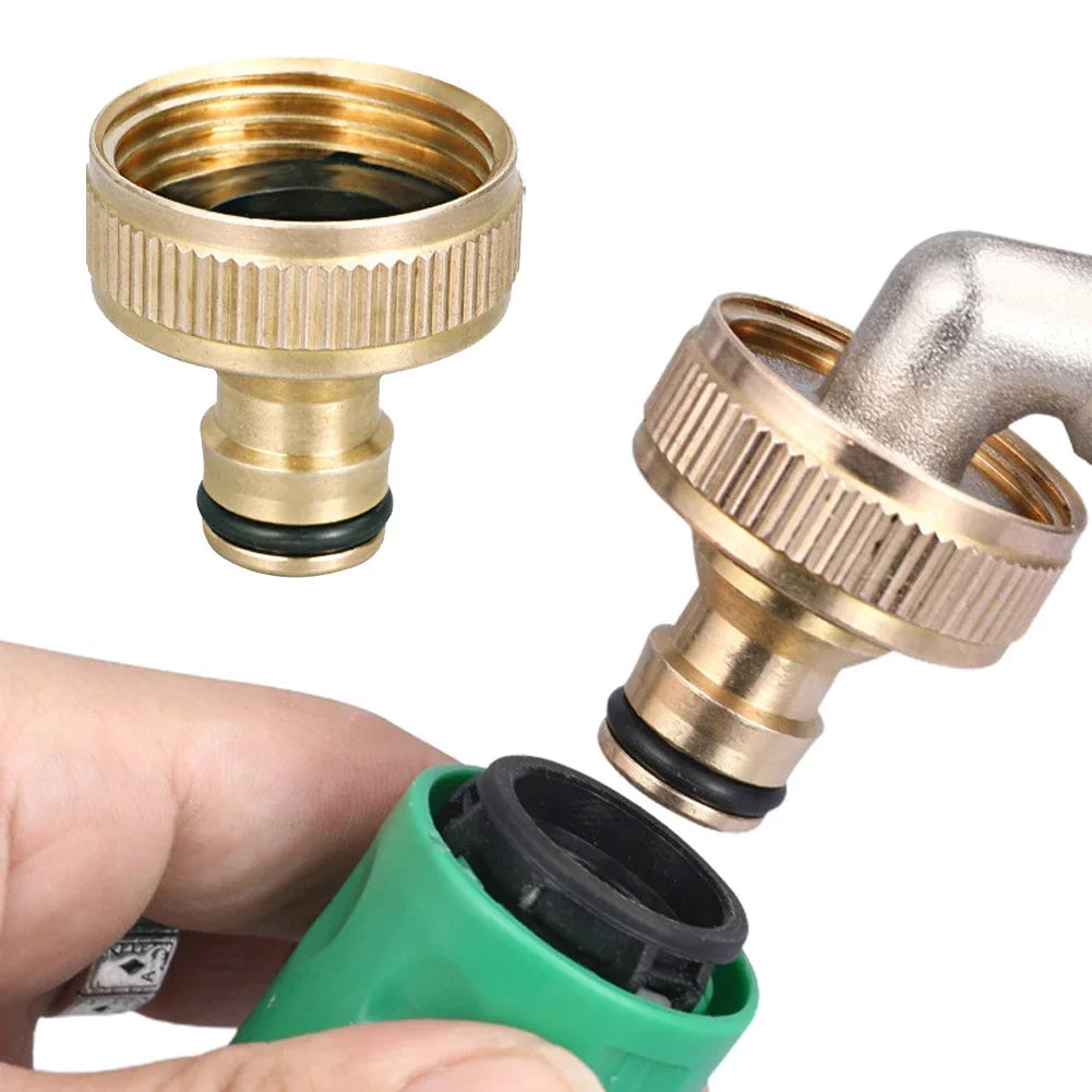 2 piezas de conector de rosca de 3/4" a 1/2" para grifo, adaptador de agua para grifo, conector rápido, accesorios de tubería de agua, accesorio de repuesto para el hogar