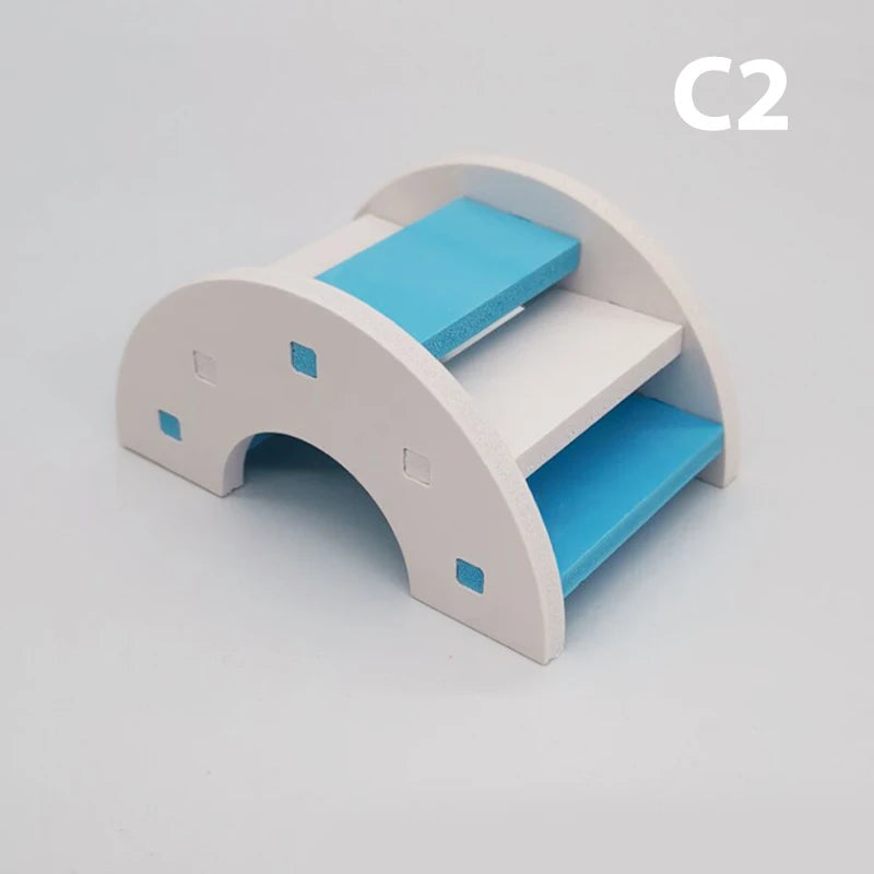 1PC Hamster Toys Wooden Rainbow Bridge Nest Seesaw Swing Toys Small Animal Activity Climb Toy DIY Hamster Cage Pet Supplies