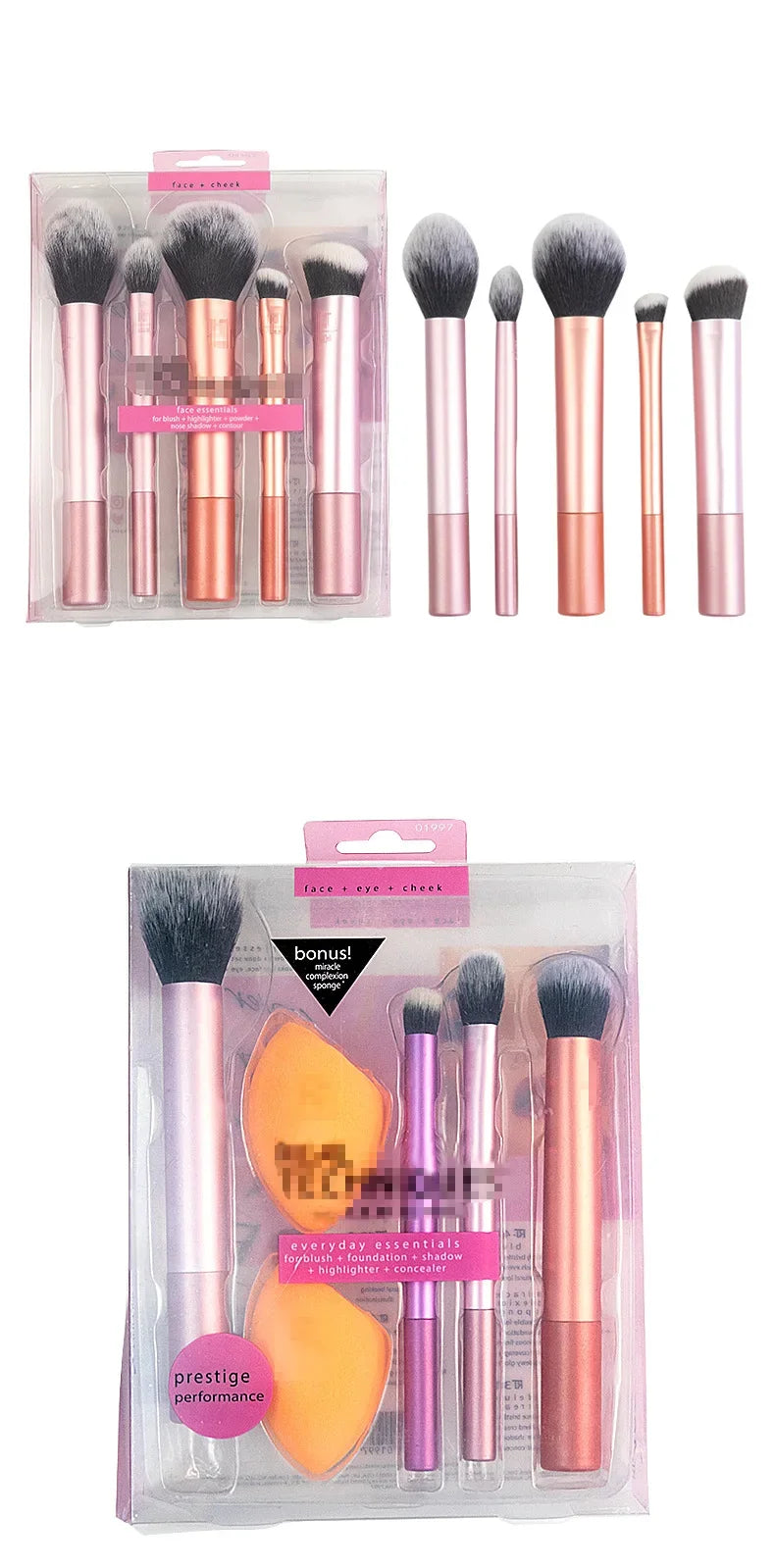 Popular Full Set of Makeup Brush Set Powder Blusher Brush Halo Dye Brush Eye Shadow Brush Beauty Egg